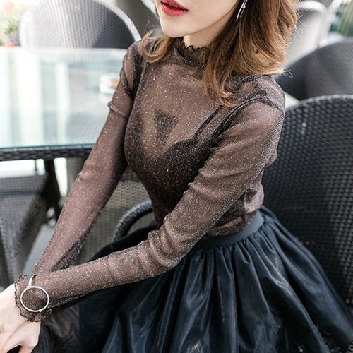 Top maglia pizzo shirt - pizzo,