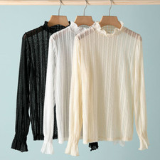 Magliette In Pizzo Trasparente