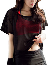 Top Con Drappo in Rete